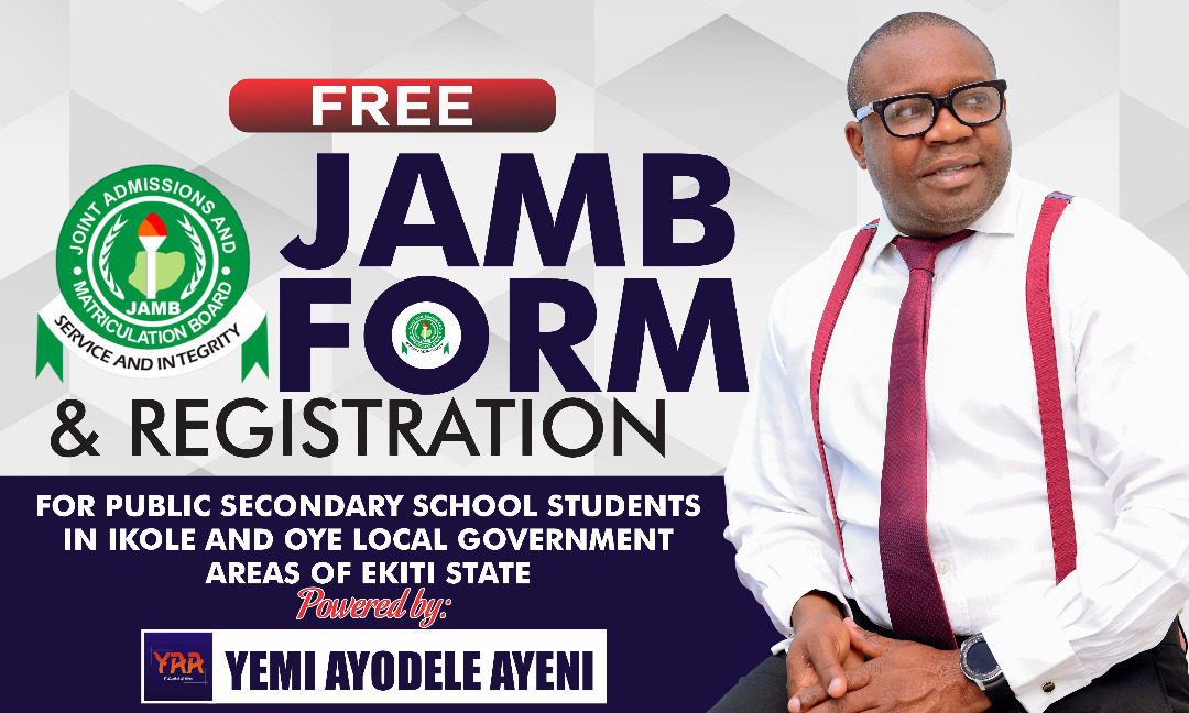 Yemi Ayeni donated JAMB forms