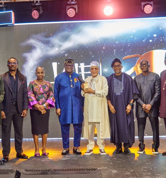 L-R: Chairman, Lagos Advertising and Ideas Festival (LAIF) Management Board, Jay Chukwuemeka; Vice Chairman, LAIF Management Board, Henry Akpede; Member, Board of Trustees, Association of Advertising Agencies of Nigeria(AAAN), Omowumi Owodunni; Chairman, Board of Trustees, AAAN, Sir Udeme Ufot; Advertising czar, Biodun Shobanjo; President, AAAN, Lanre Adisa; Past Chairman, LAIF Management Board, Funmi Onabolu and Director General, Advertising Regulatory Council of Nigeria, Lekan Fadolapo during the presentation of LAIF Icon Award to Shobanjo at the 20th edition of LAIF Awards ceremony held in Lagos yesterday.